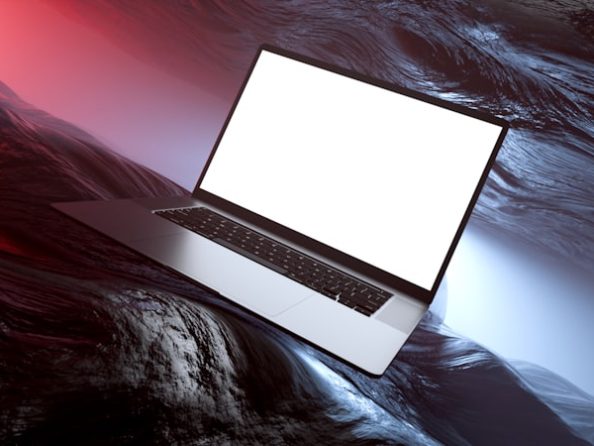 Modern laptop for medical website design and development
