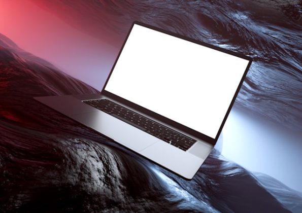 Modern laptop for medical website design and development